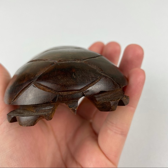 VTG Ironwood Hand Carved Turtle Tortoise Small Figurine Made in Mexico MCM Bohem - Picture 14 of 15